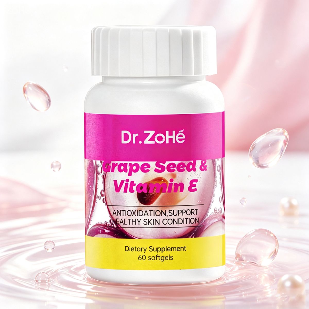 Grape Seed Vitamin E Antioxidant Soft Capsules