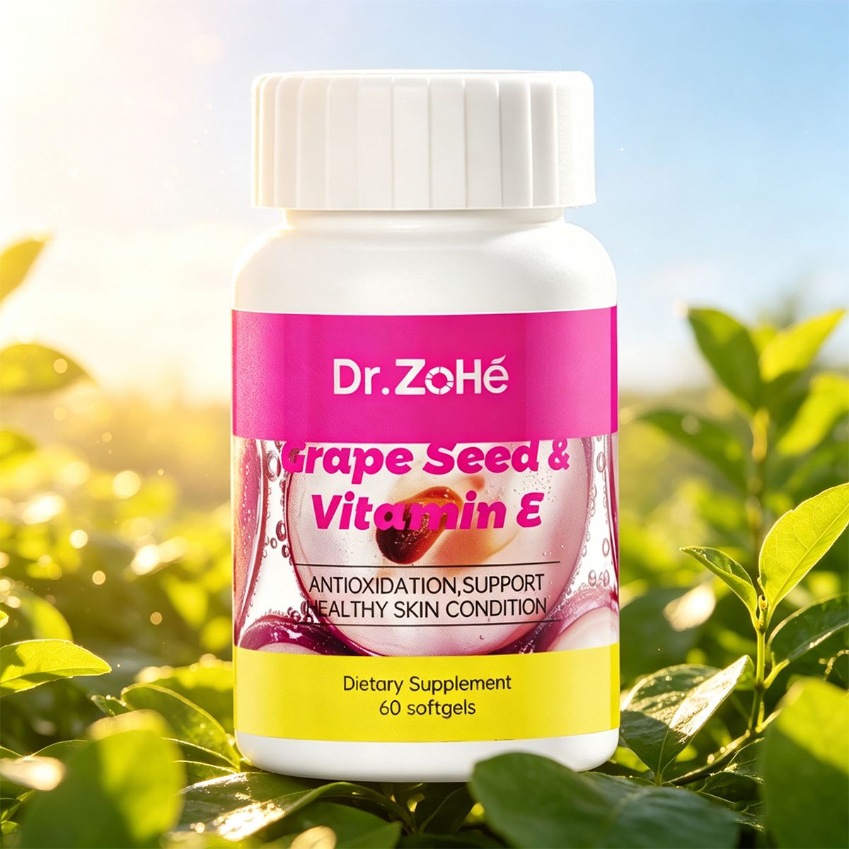 Grape Seed Vitamin E Antioxidant Soft Capsules